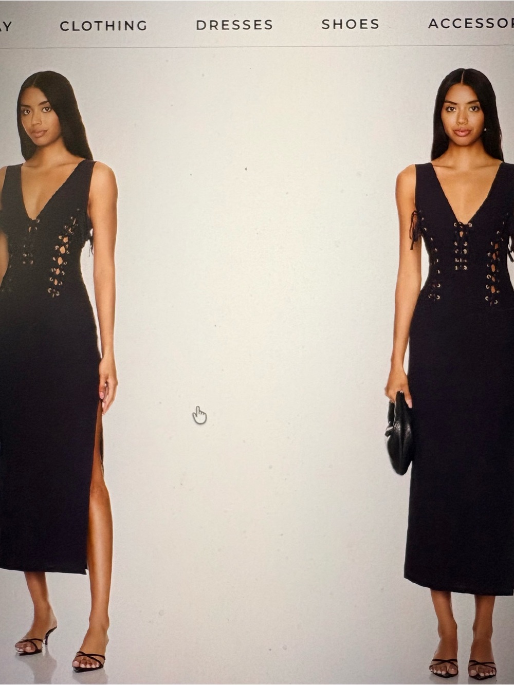 Lioness Lace-Up Dark Navy Dress BNWT